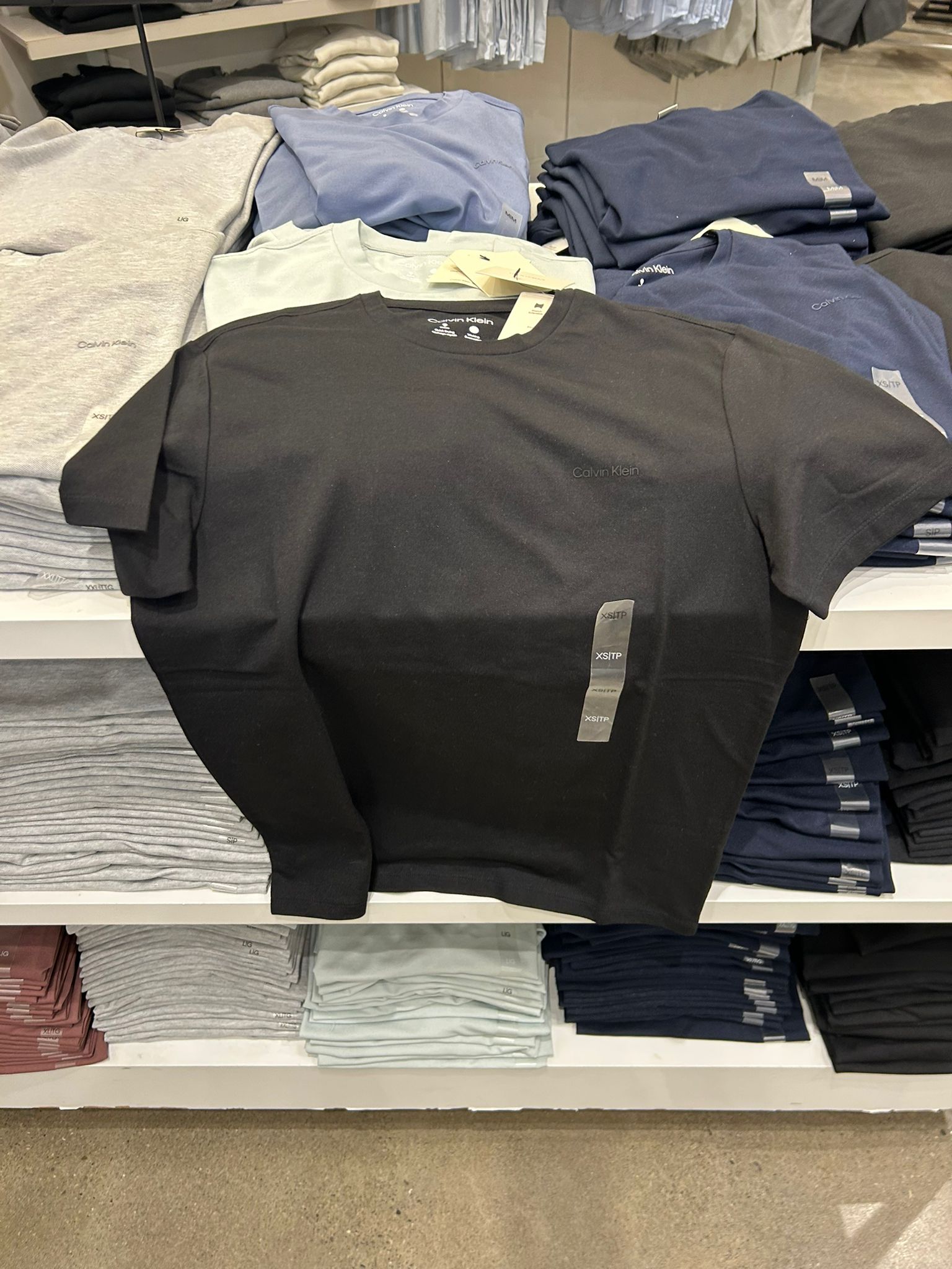 Calvin Klein Mens'  Liquid Touch Crewneck T-Shirt-Black