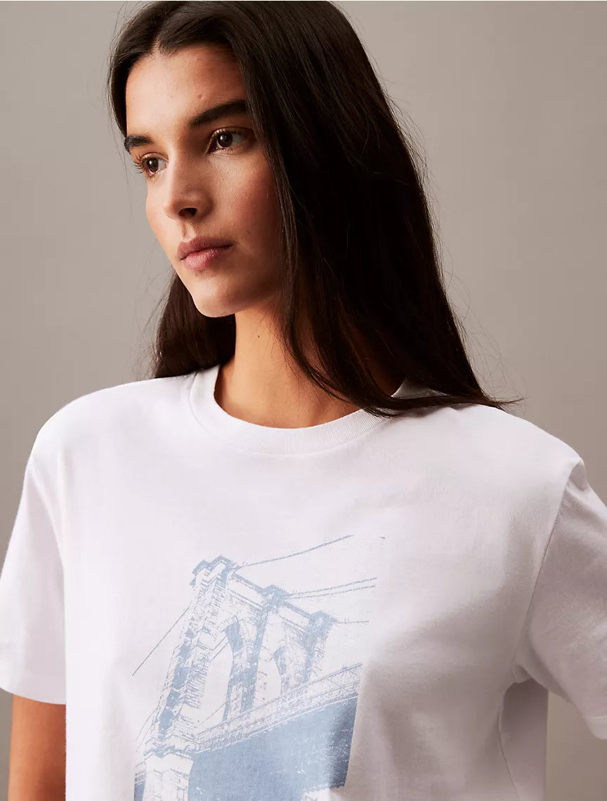 Calvin Klein Brooklyn Bridge Classic T-Shirt - Brilliant White