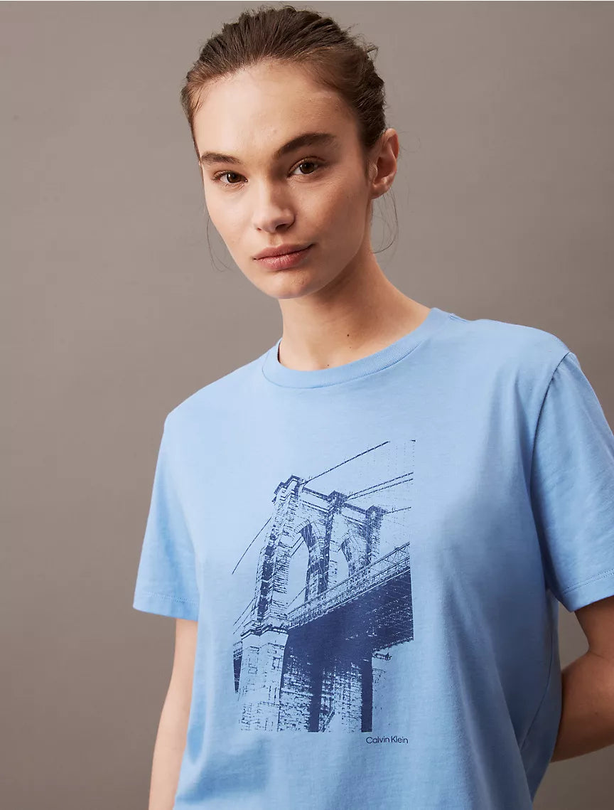 Calvin Klein Brooklyn Bridge Classic T-Shirt - Della Robia Blue