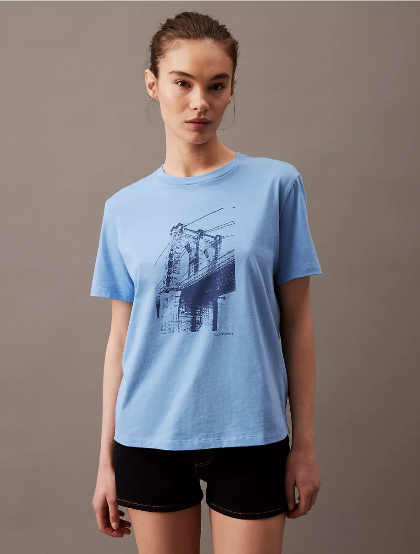 Calvin Klein Brooklyn Bridge Classic T-Shirt - Della Robia Blue