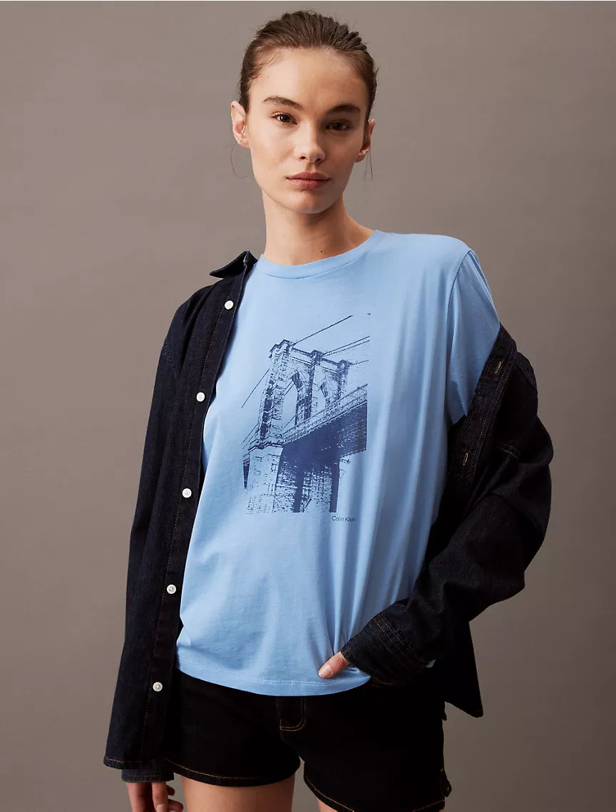 Calvin Klein Brooklyn Bridge Classic T-Shirt - Della Robia Blue