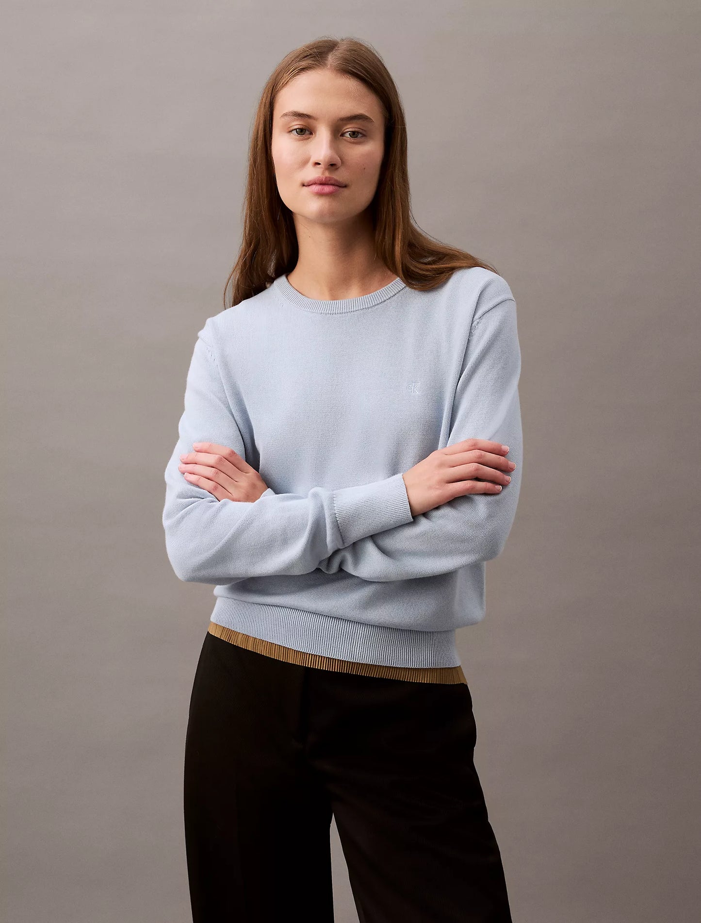 WOMENS' CK Smooth Cotton Sweater