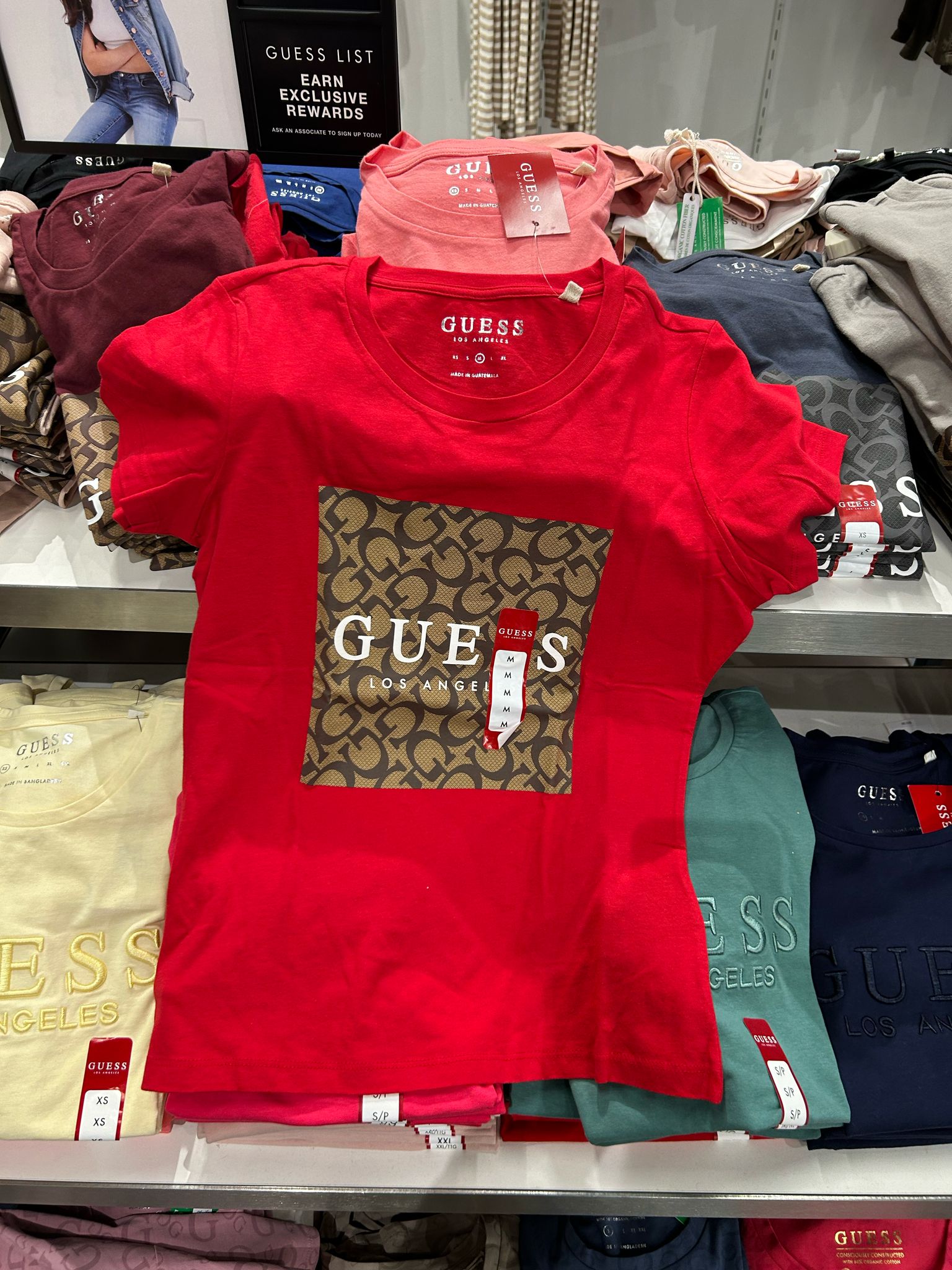 WOMEN GUESS Orley Logo Tee/ RED