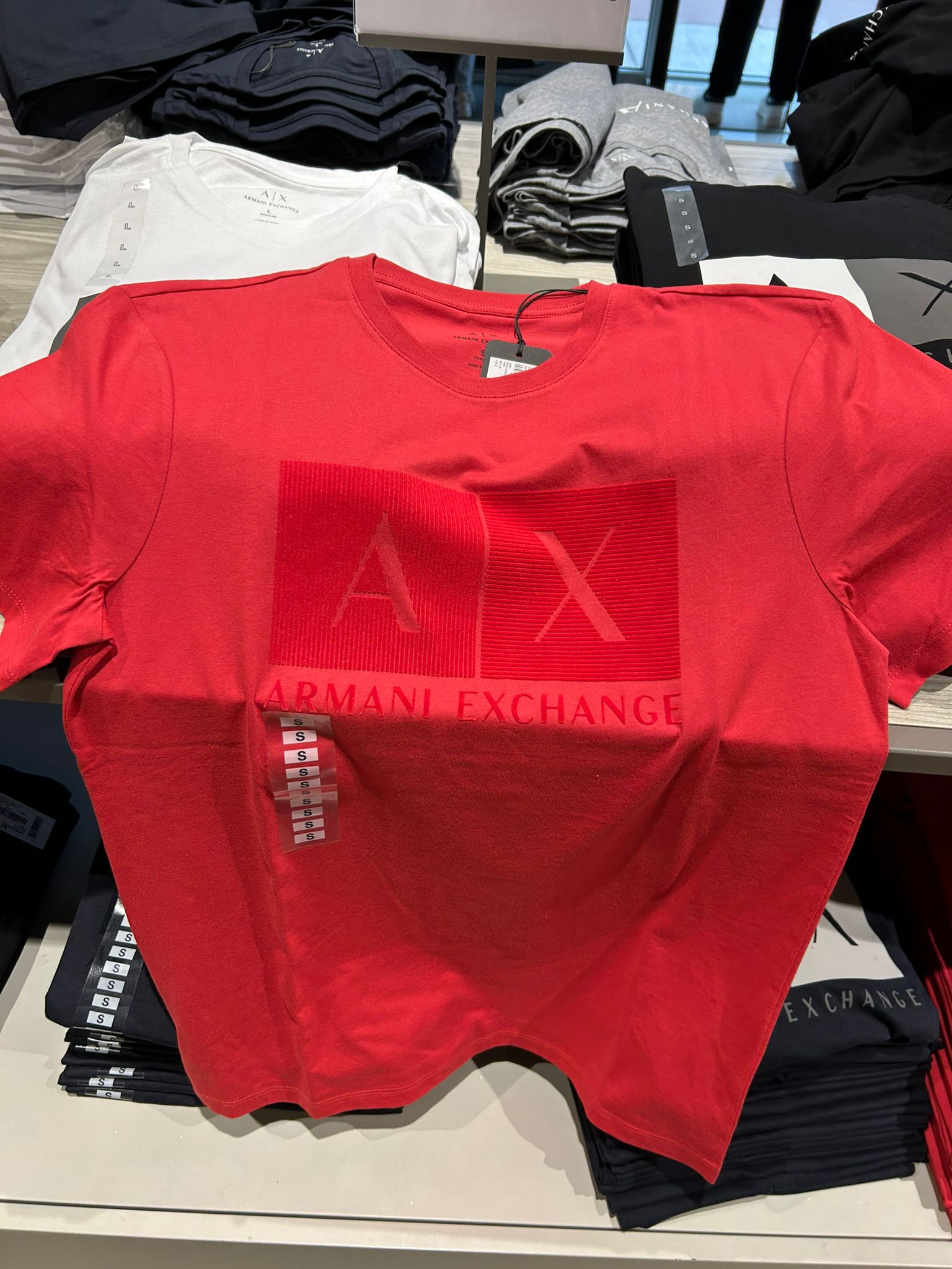 A|X ARMANI EXCHANGE Men's Crew Neck Cotton Jersey Box Logo Tee