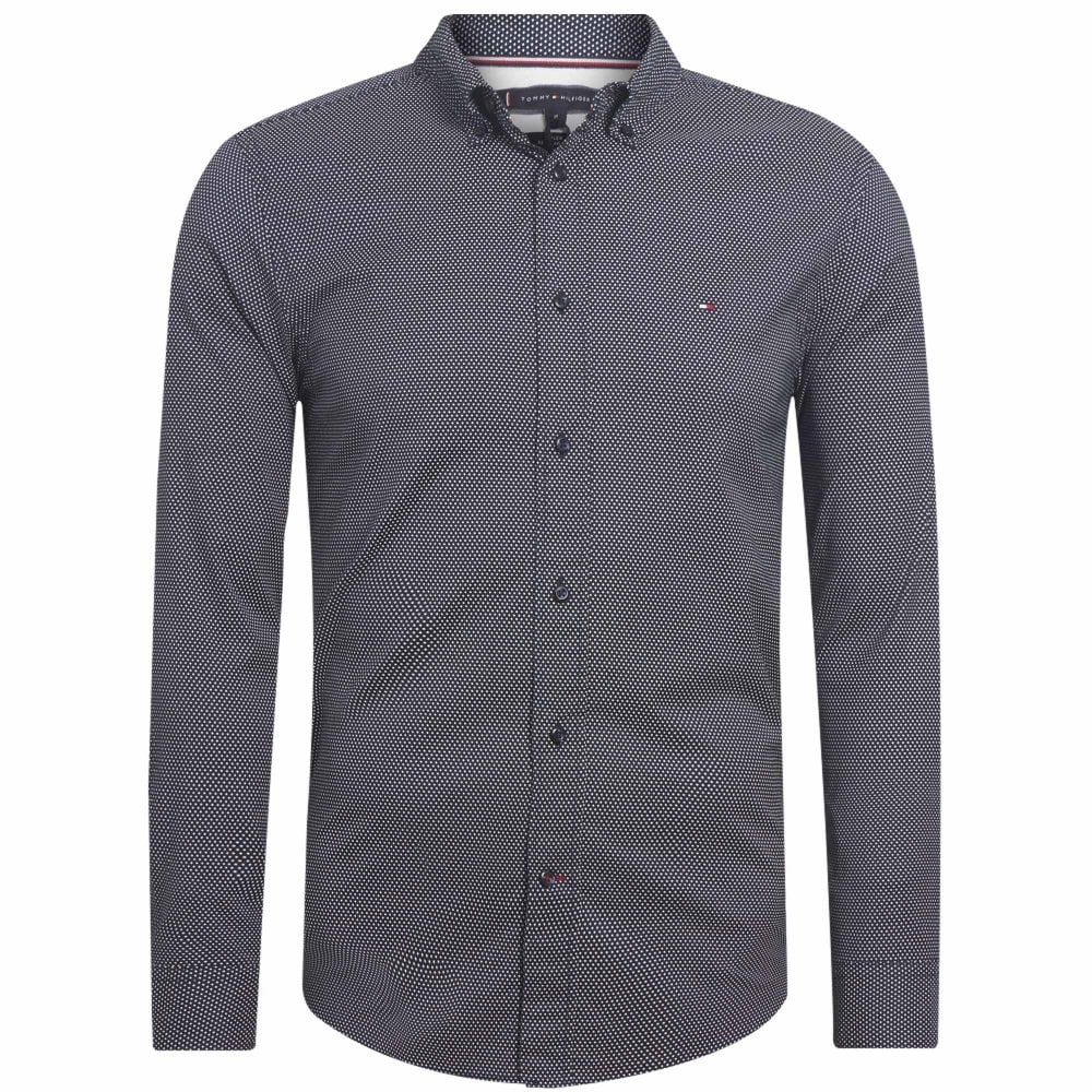 Tommy Hilfiger Flex Mini Geo Print Shirt, Carbon Navy