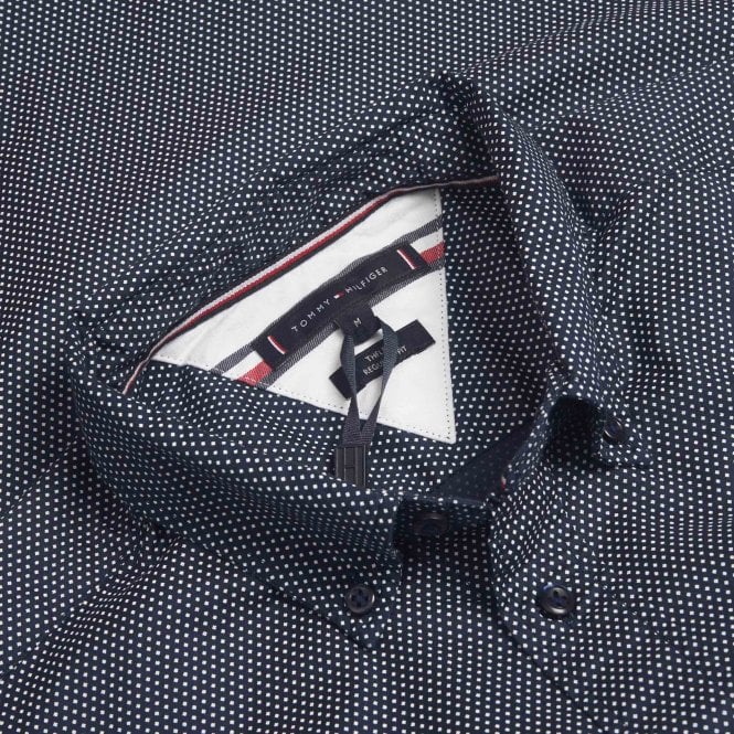Tommy Hilfiger Flex Mini Geo Print Shirt, Carbon Navy