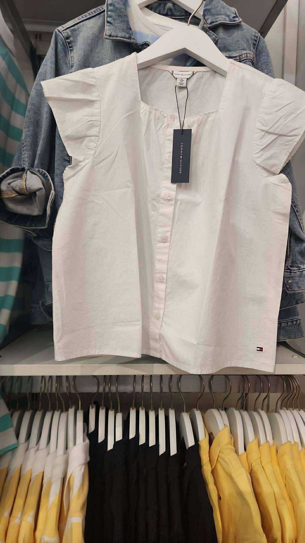 Tommy Girls' Ruffle-Sleeve Top/ white