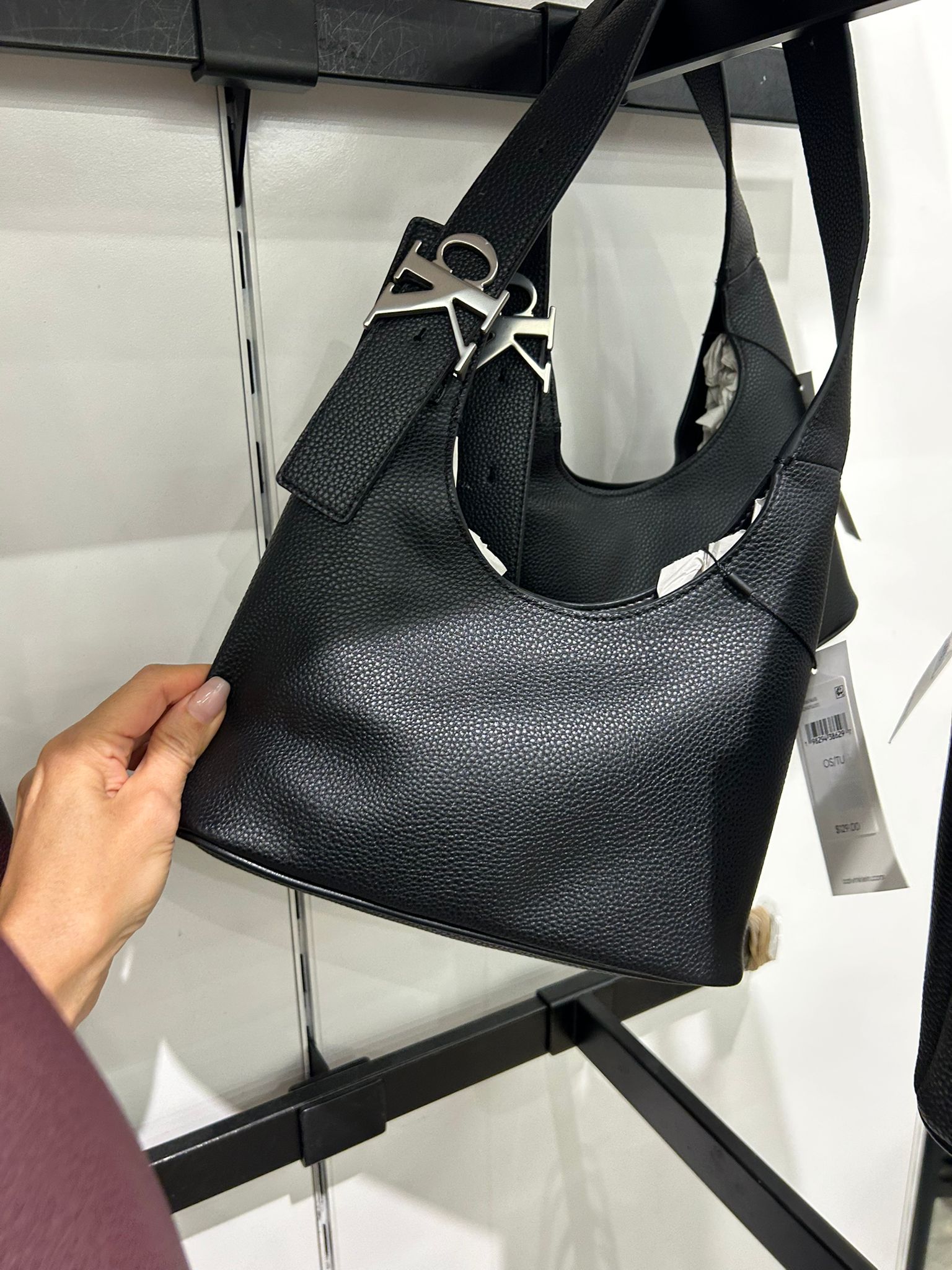 Calvin Klein Womens' Archive Hardware Mini Shoulder Bag Black