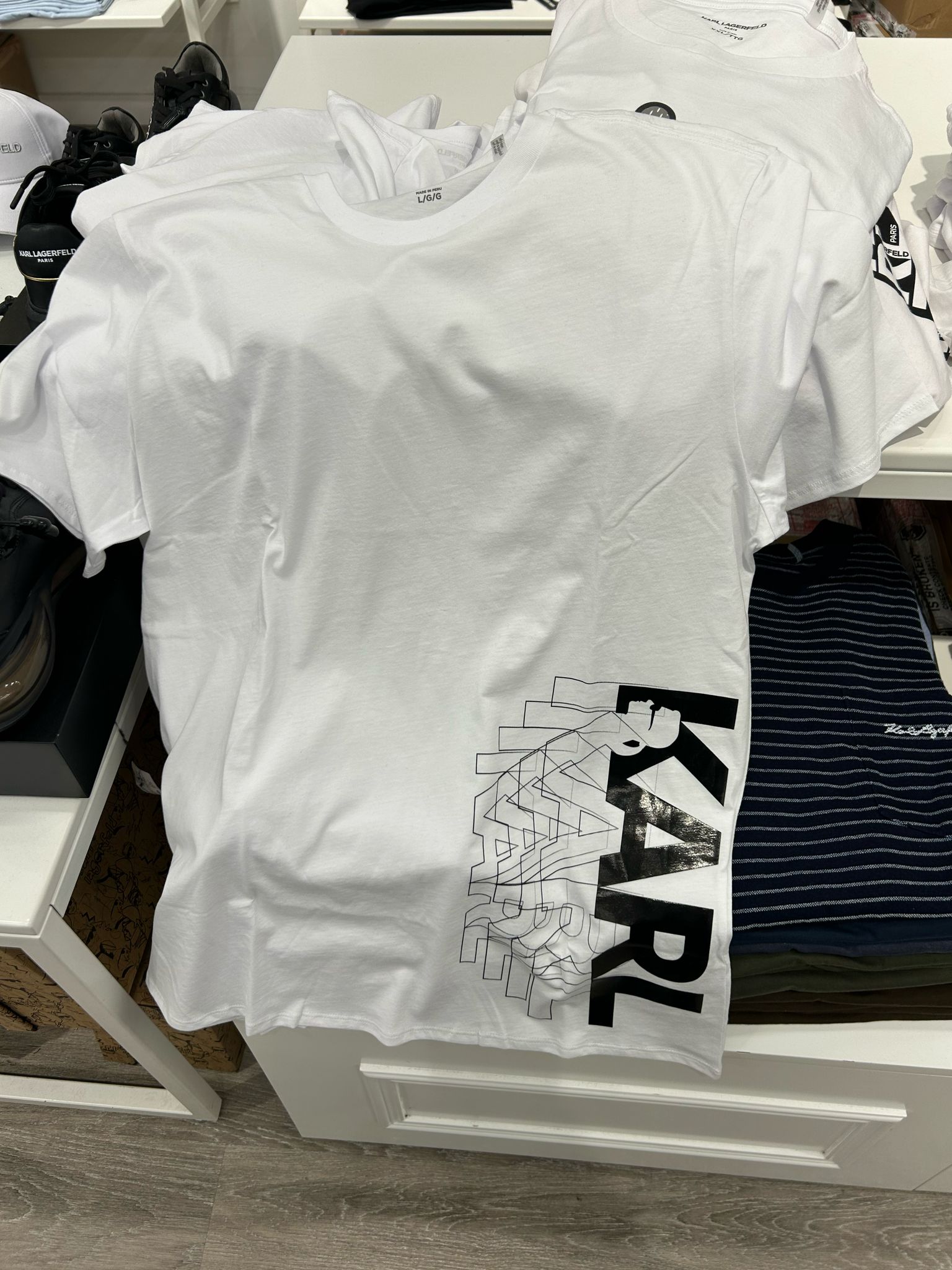 Mens' karl lagerfeld  logo-print t-shirt