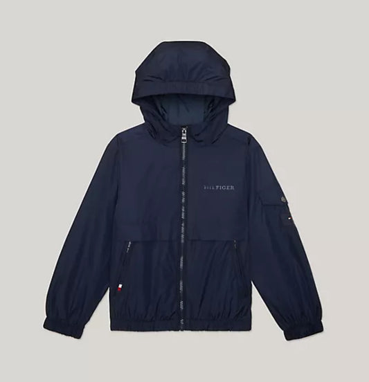 Boys' Tommy Hilfiger-  Water-Repellent Regatta Jacket- Navy