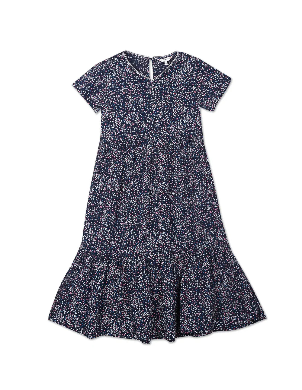 Tommy Hilfiger Kids V-Neck Floral Midi Dress