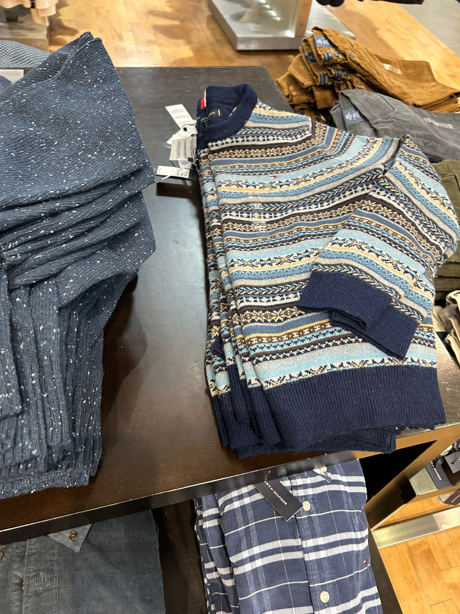 Tommy Mens' Allover Fair Isle Wool-Blend Sweater