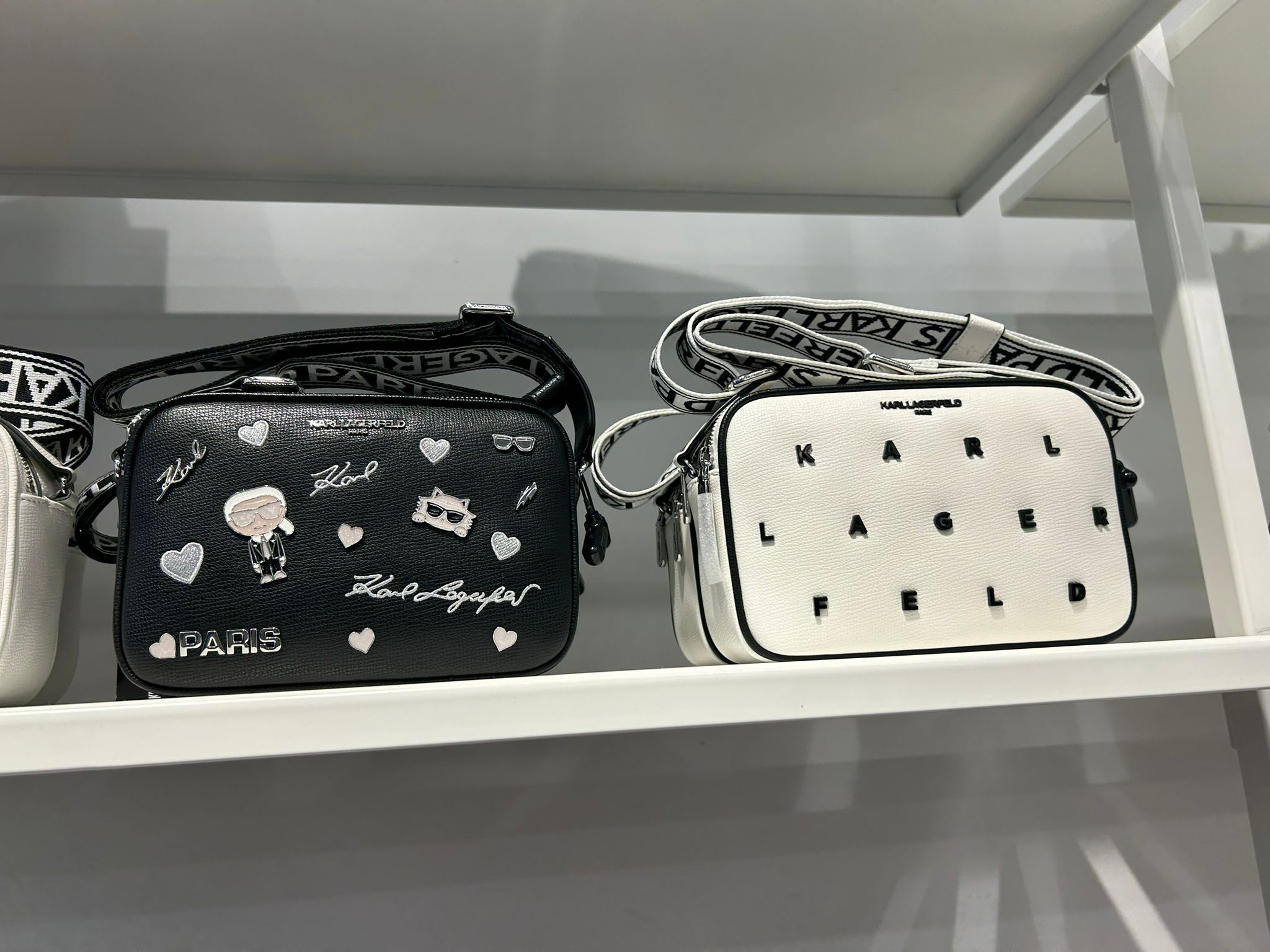 Womens' Karl Lagerfeld Paris Maybelle Crossbody with Pins Black