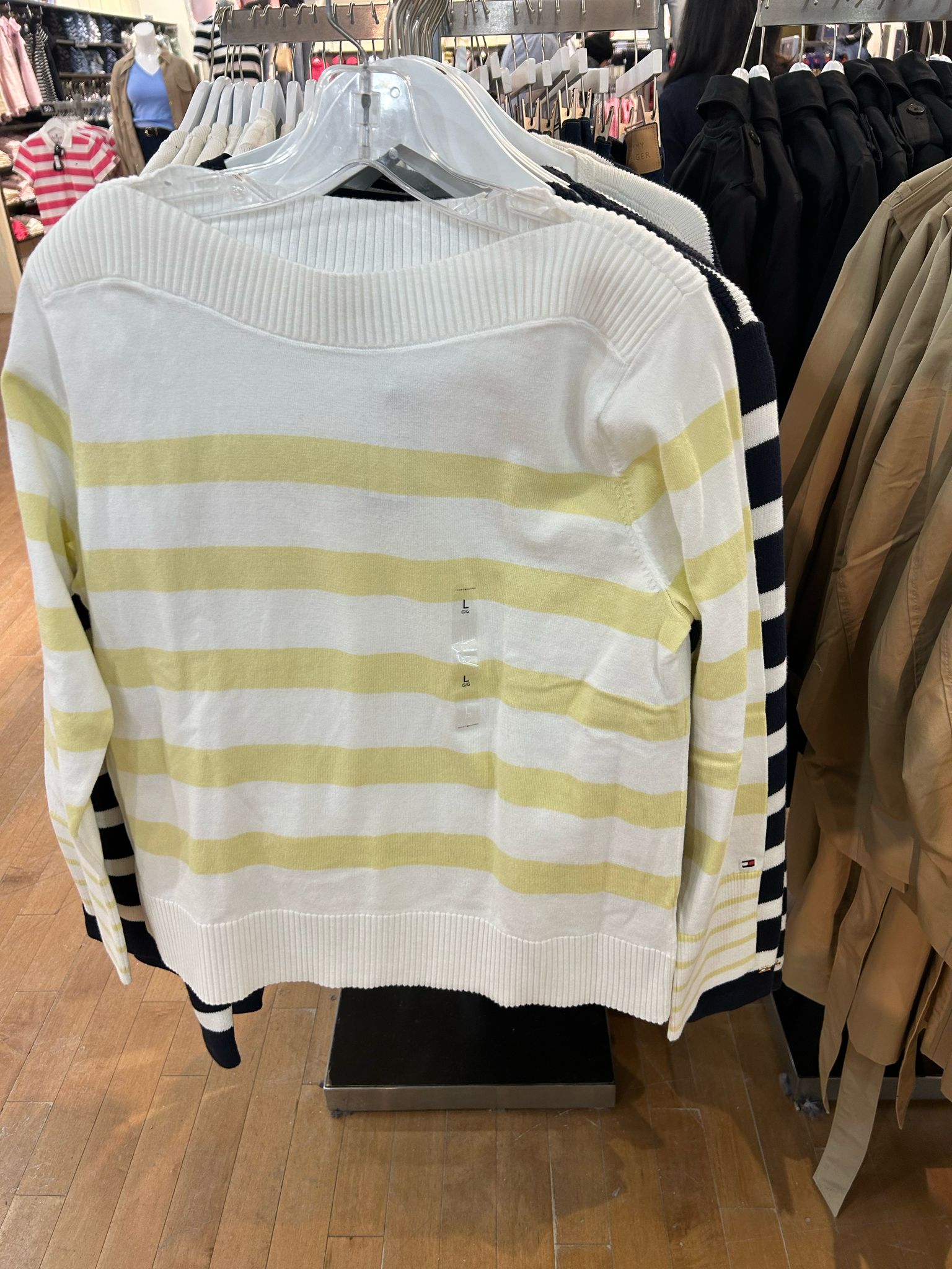 WOMENS' TOMMY Stripe Boatneck Sweater