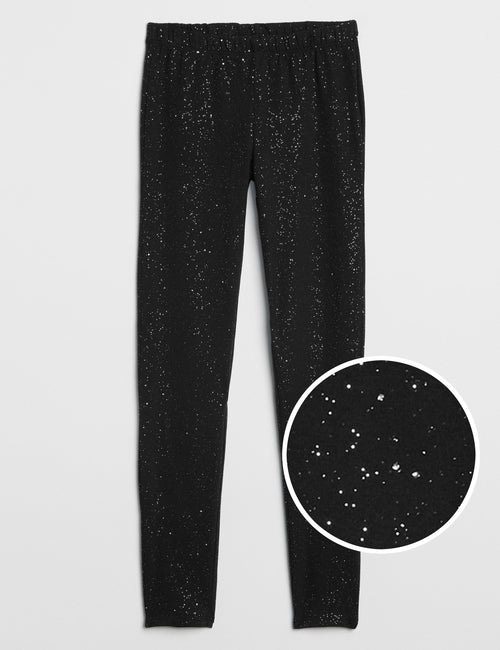 Gap Kids Sparkle Leggings in Stretch Jersey-TRUE BLACK V2 2