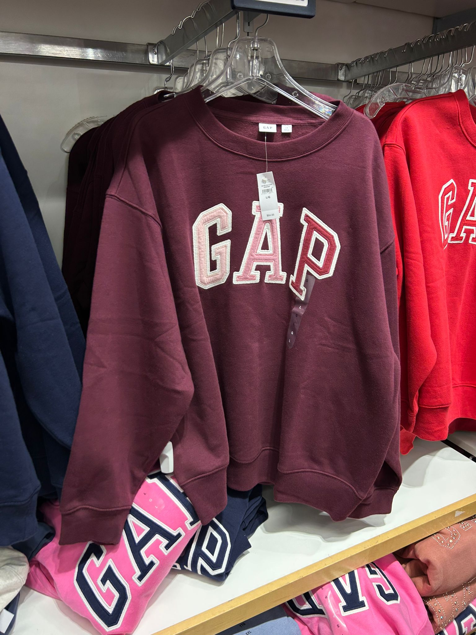 Womens' Gap Logo Sweatshirt Tuscan Red