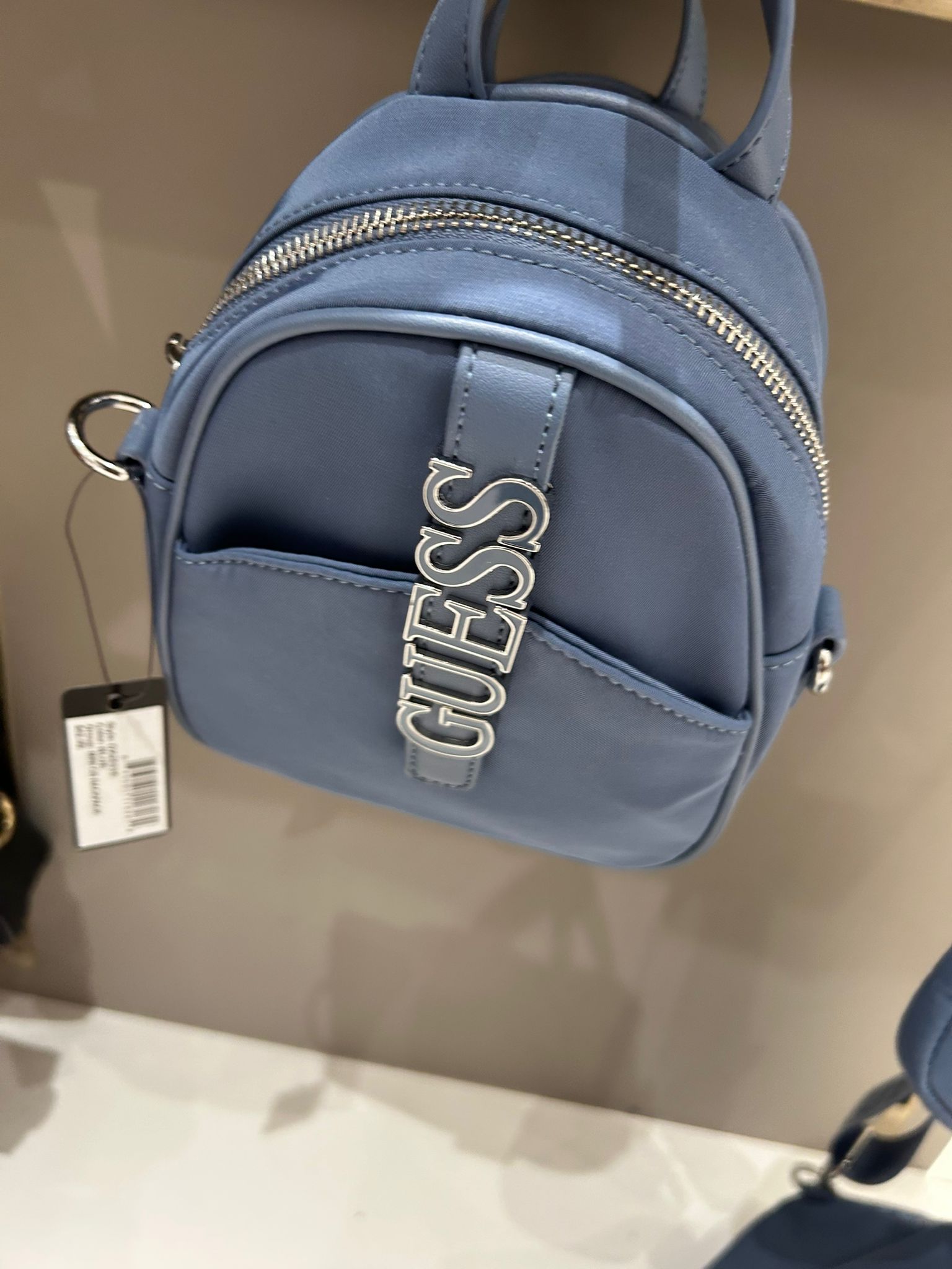 GUESS Womens' Nylon Mini Backpack Blue