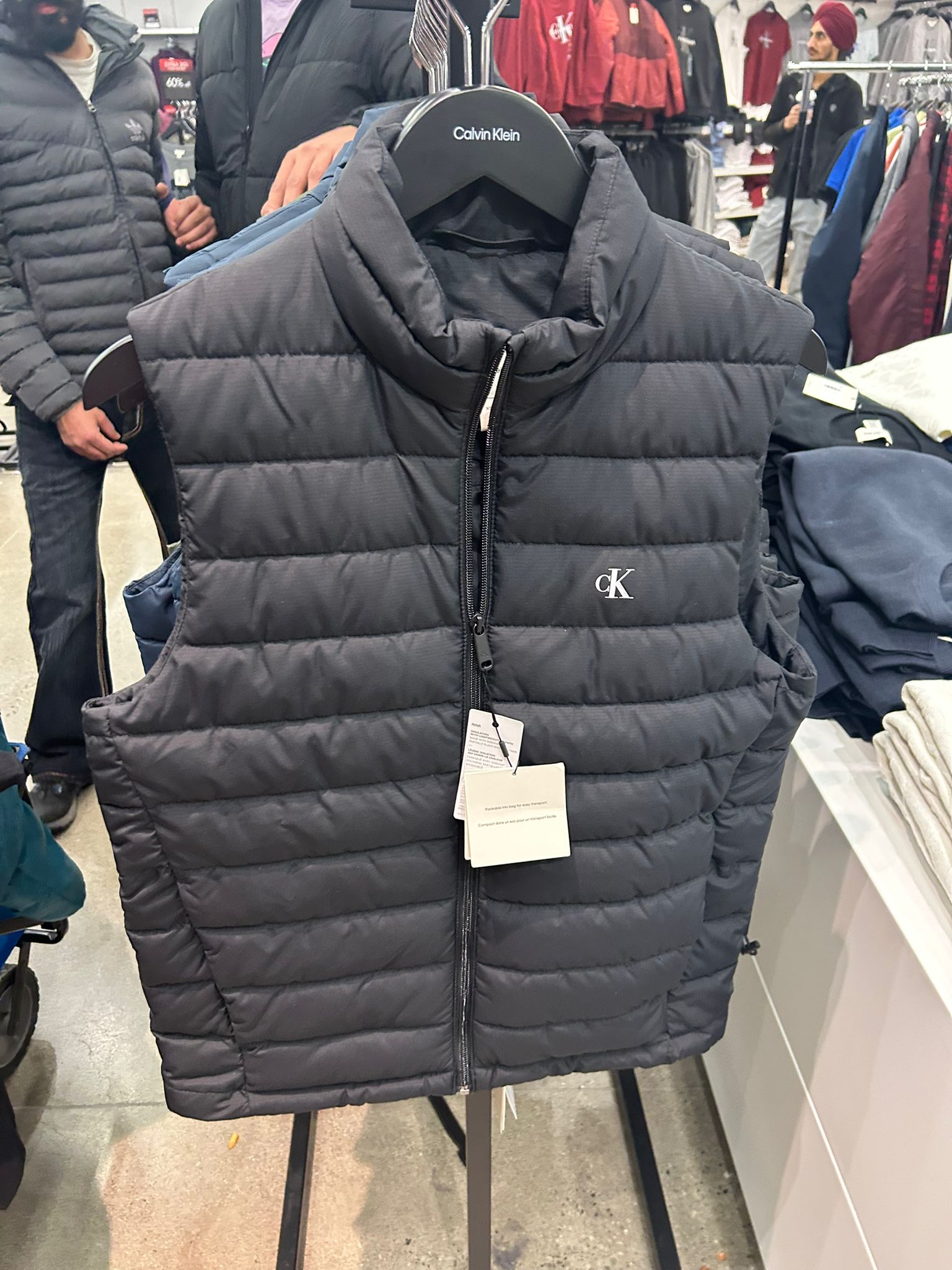 Calvin Klein MENS' Ripstop Packable Puffer Vest Ink