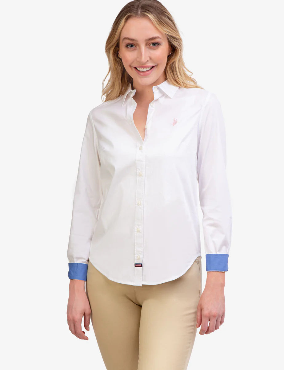 SOLID STRETCH POPLIN SHIRT– U.S. Polo