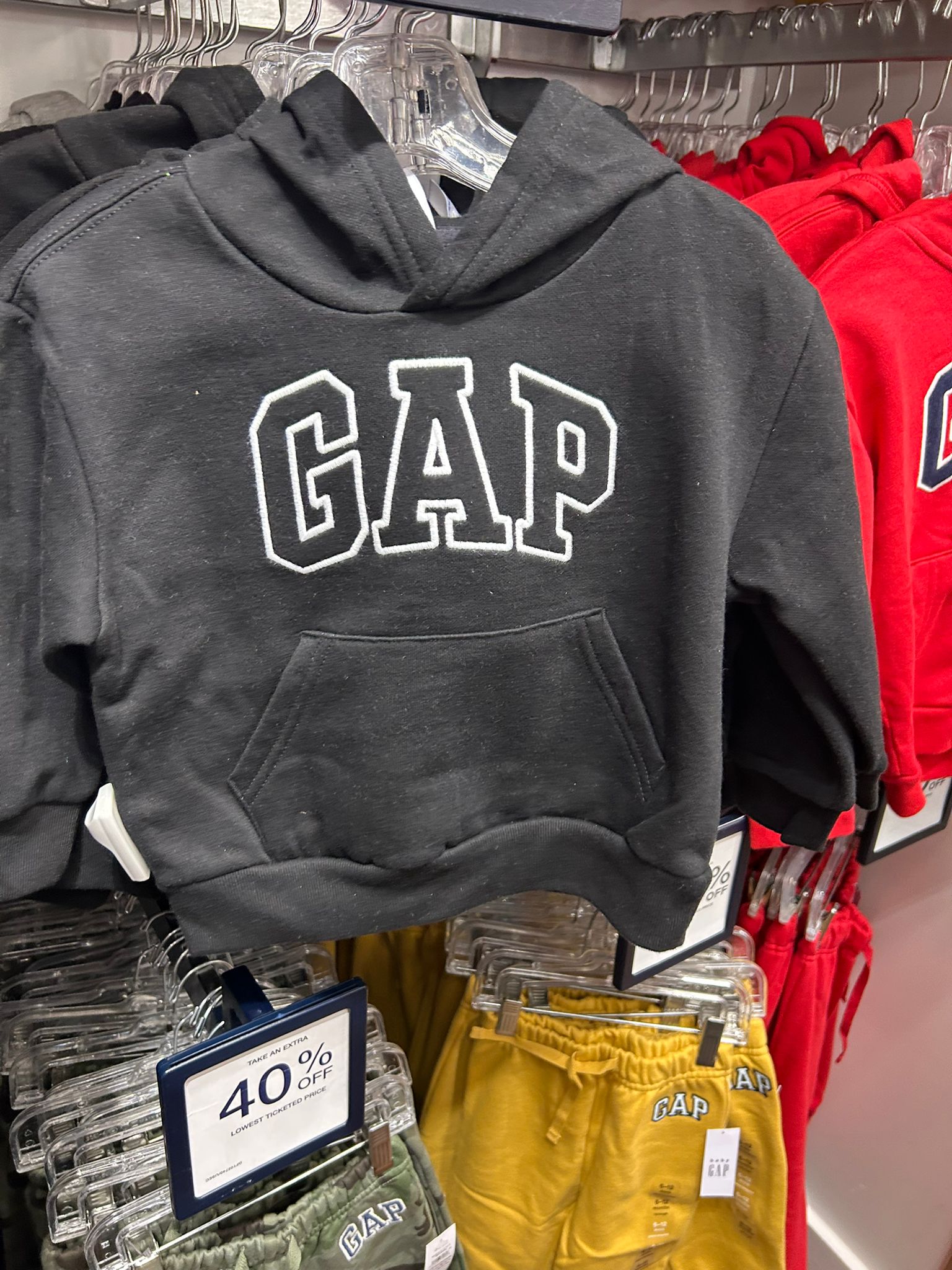 BabyBOY Gap Relaxed Logo Hoodie Black