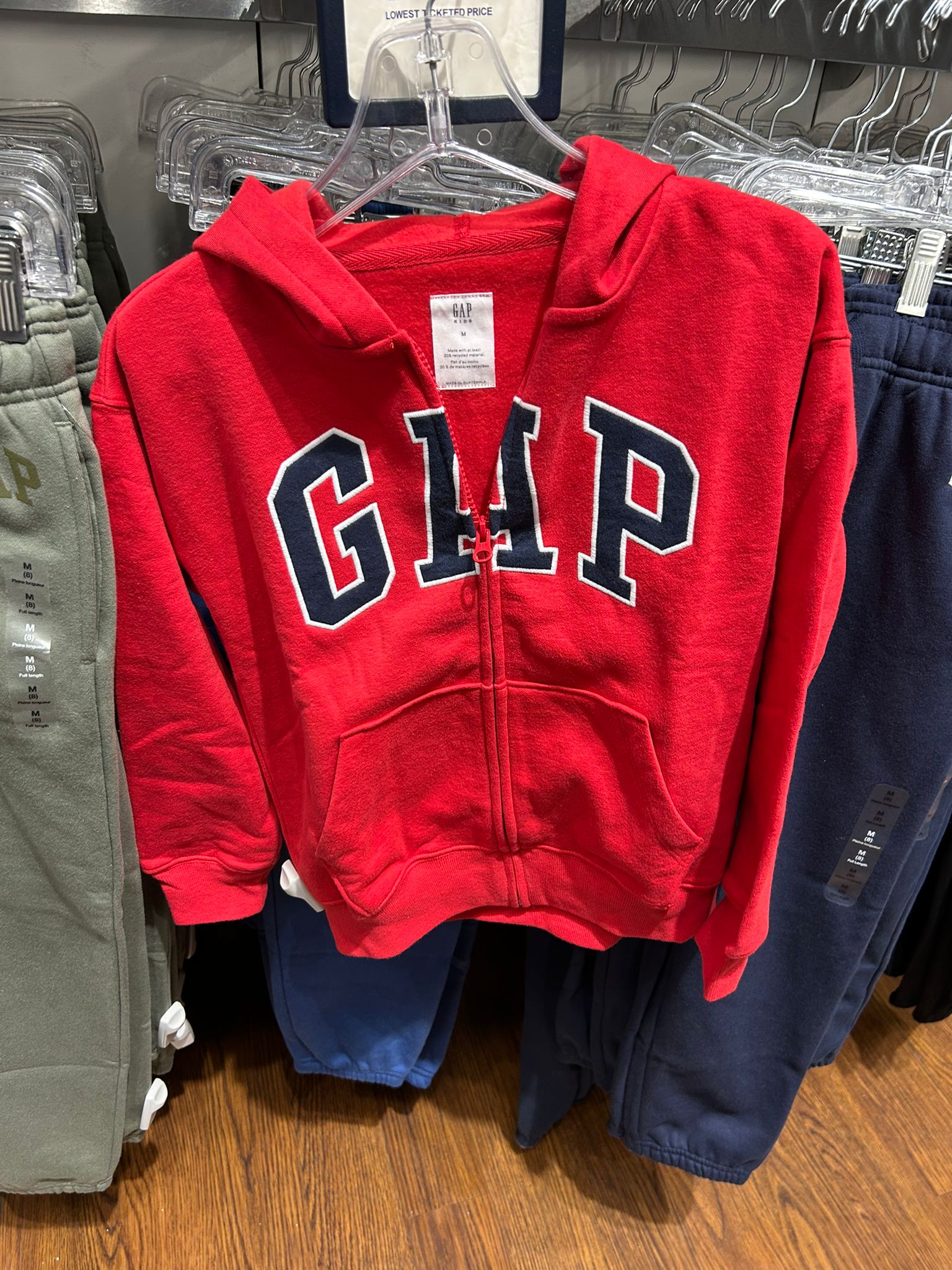 GapBoys Relaxed Gap Logo Zip Hoodie Modern Red