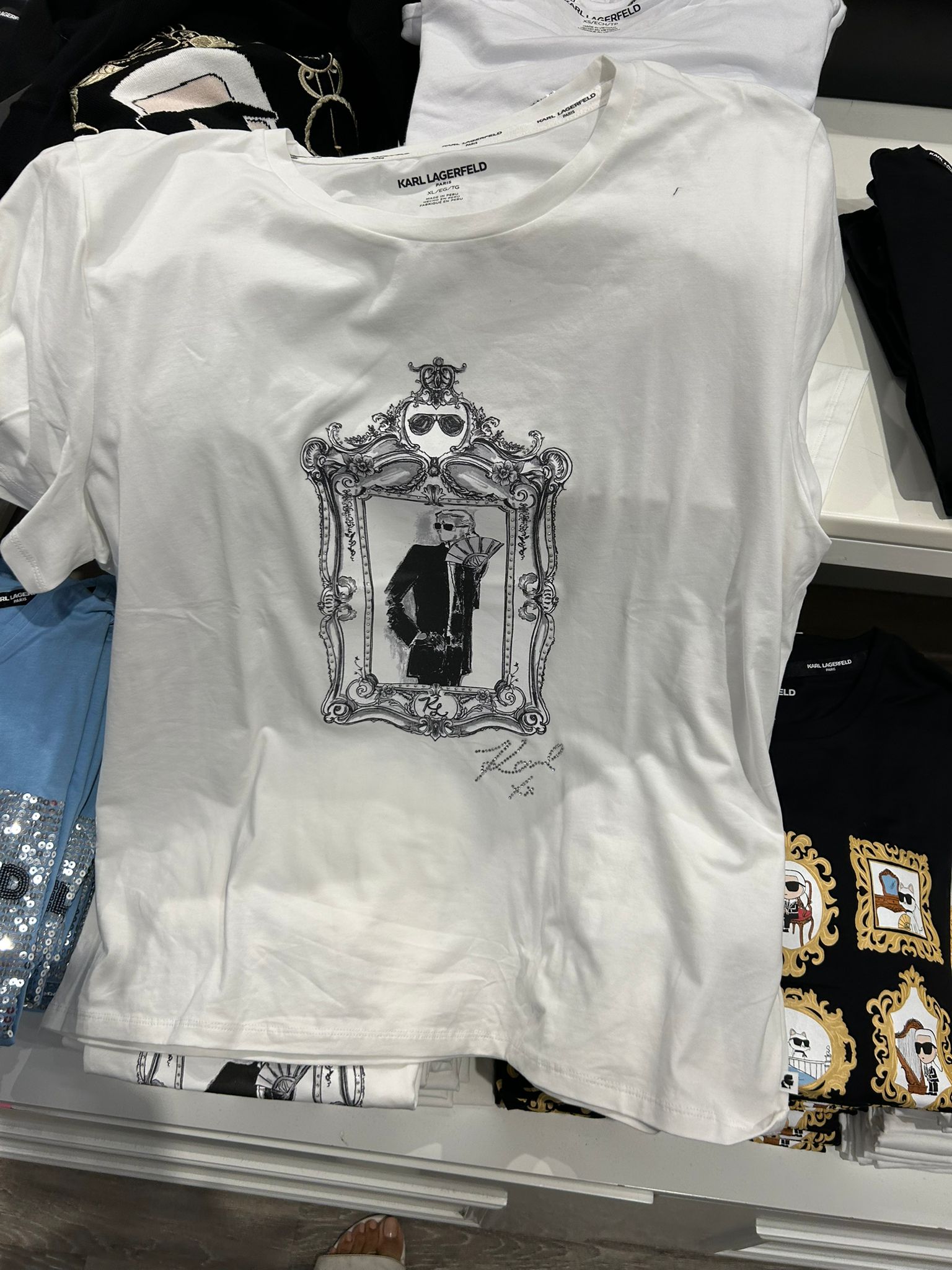 Karl Lagerfeld Paris Womens' KARL ILLUSTRATION TEE
