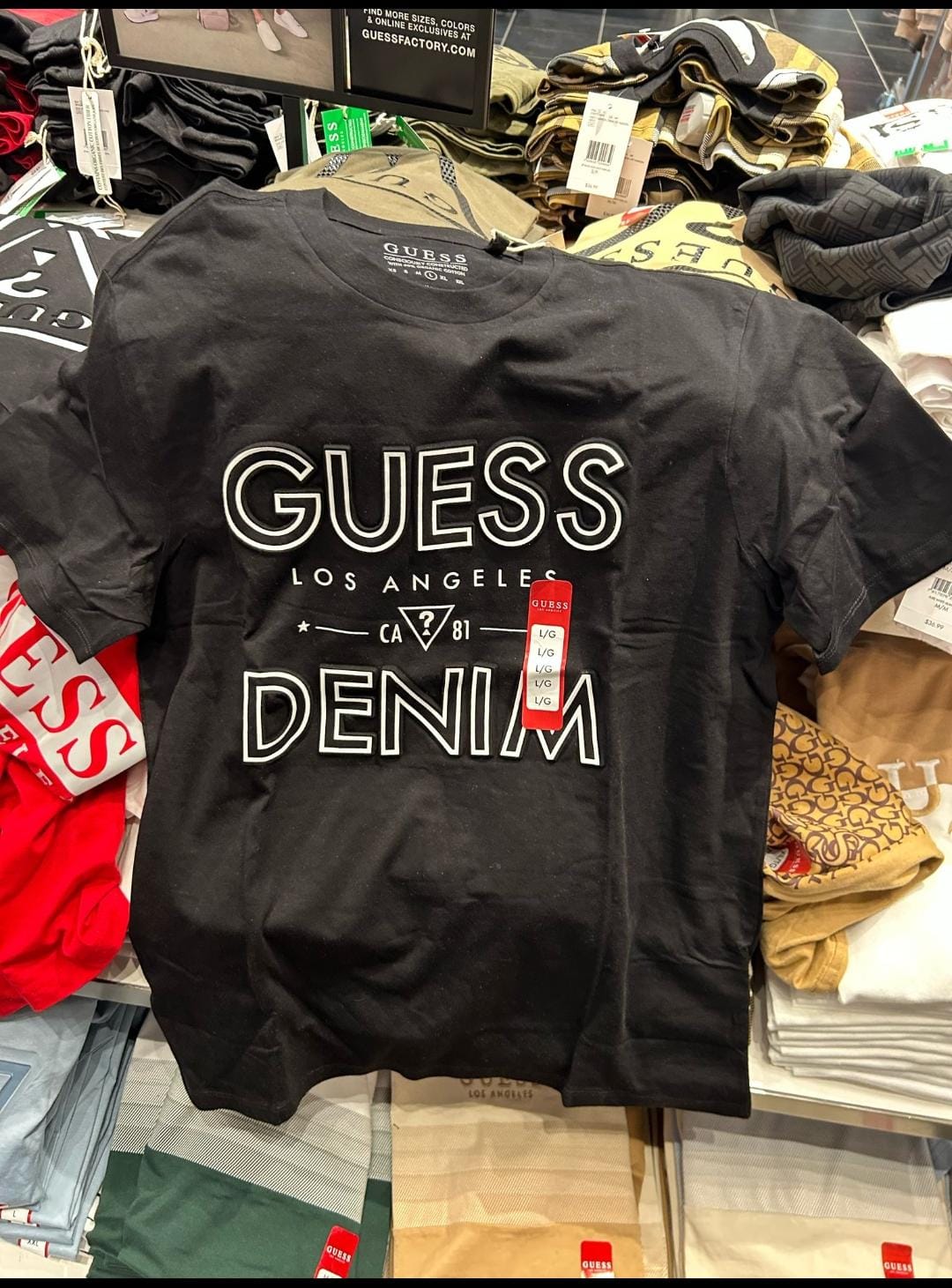 Guess Mens' Lanno Eco Logo T-shirt