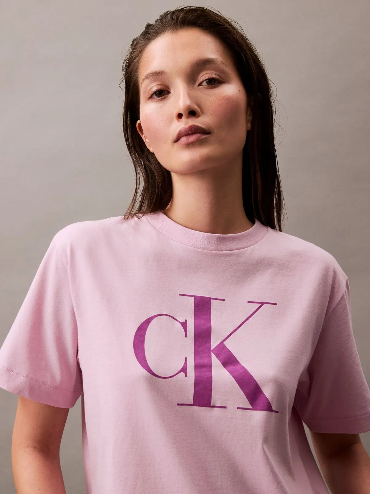 Calvin Klein Womens' Monogrammed boxy t-shirt