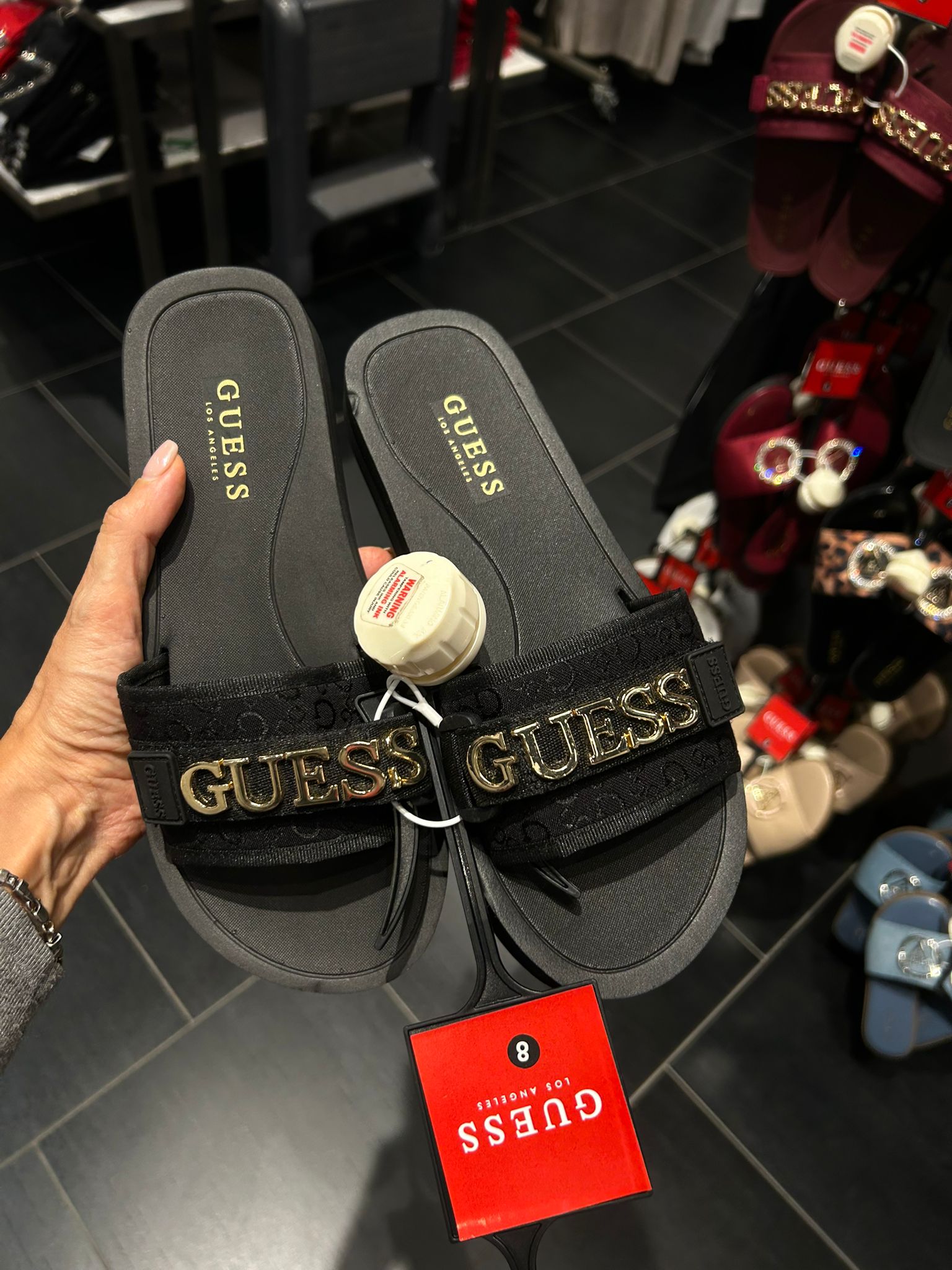 Guess Women Peers Logo Slide Sandals