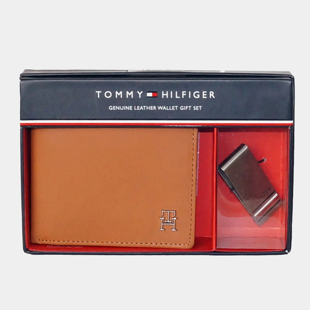 Tommy Hilfiger MENS' Brown Wallet Money Clip Set (Hong Kong Stock)