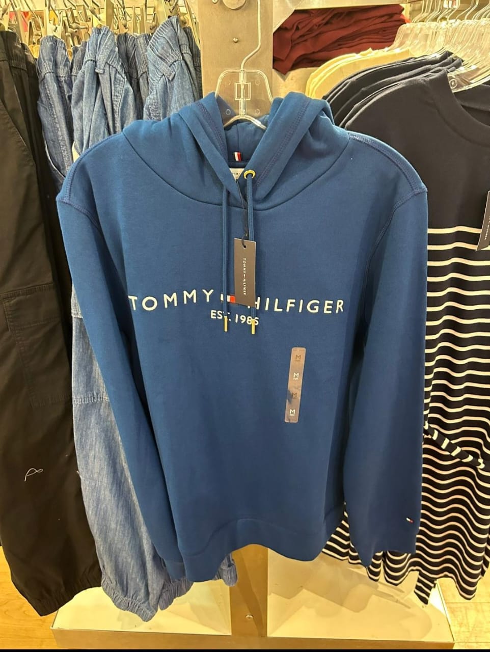 Women Tommy Hilfiger Embroidered Tommy Logo Hoodie - Cool Dip Blue