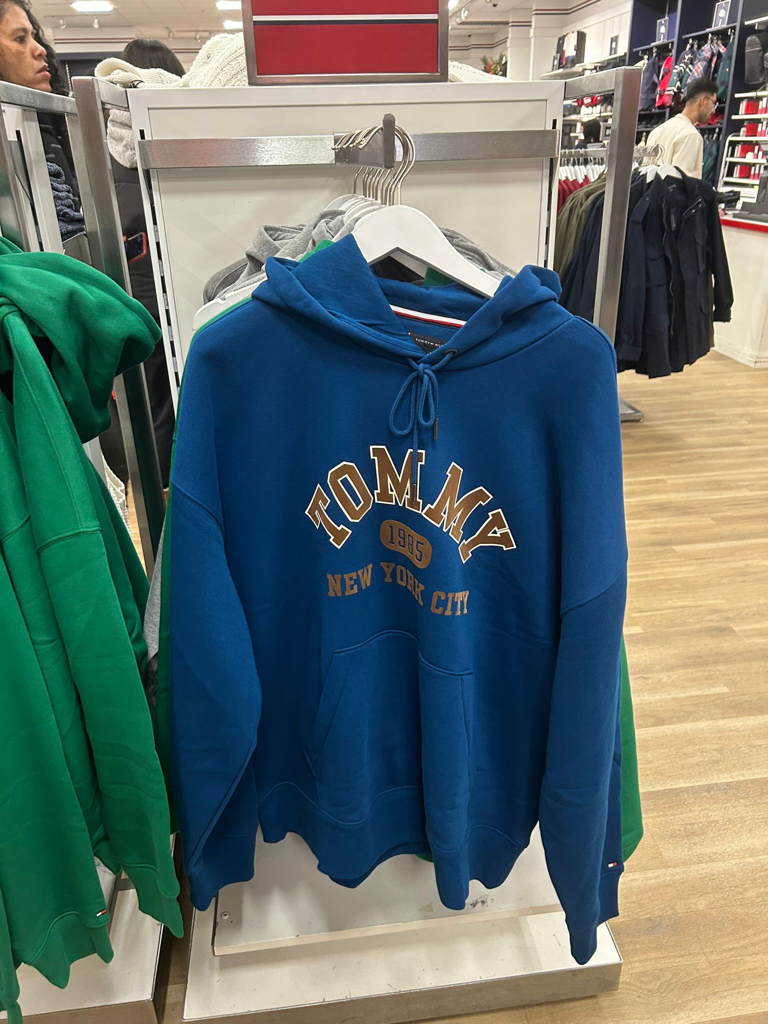 Mens' Tommy NYC Logo Hoodie Deep Indigo