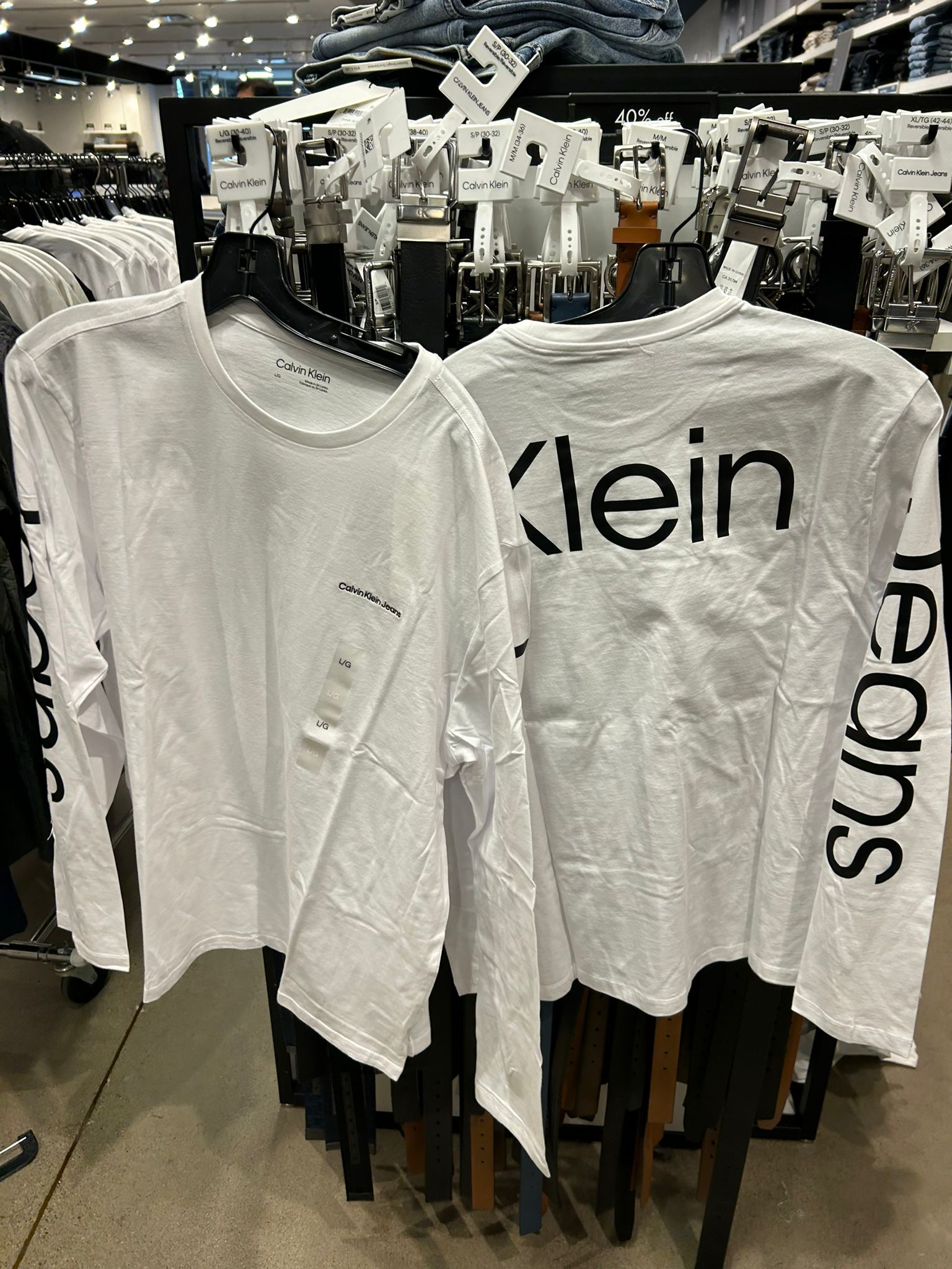Calvin Klein Mens' Vertical Logo Classic Crewneck T-Shirt