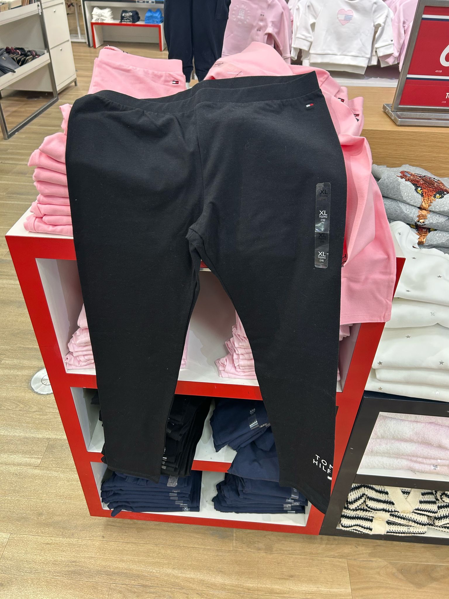 Tommy Hilfiger Girls' Logo Legging / black