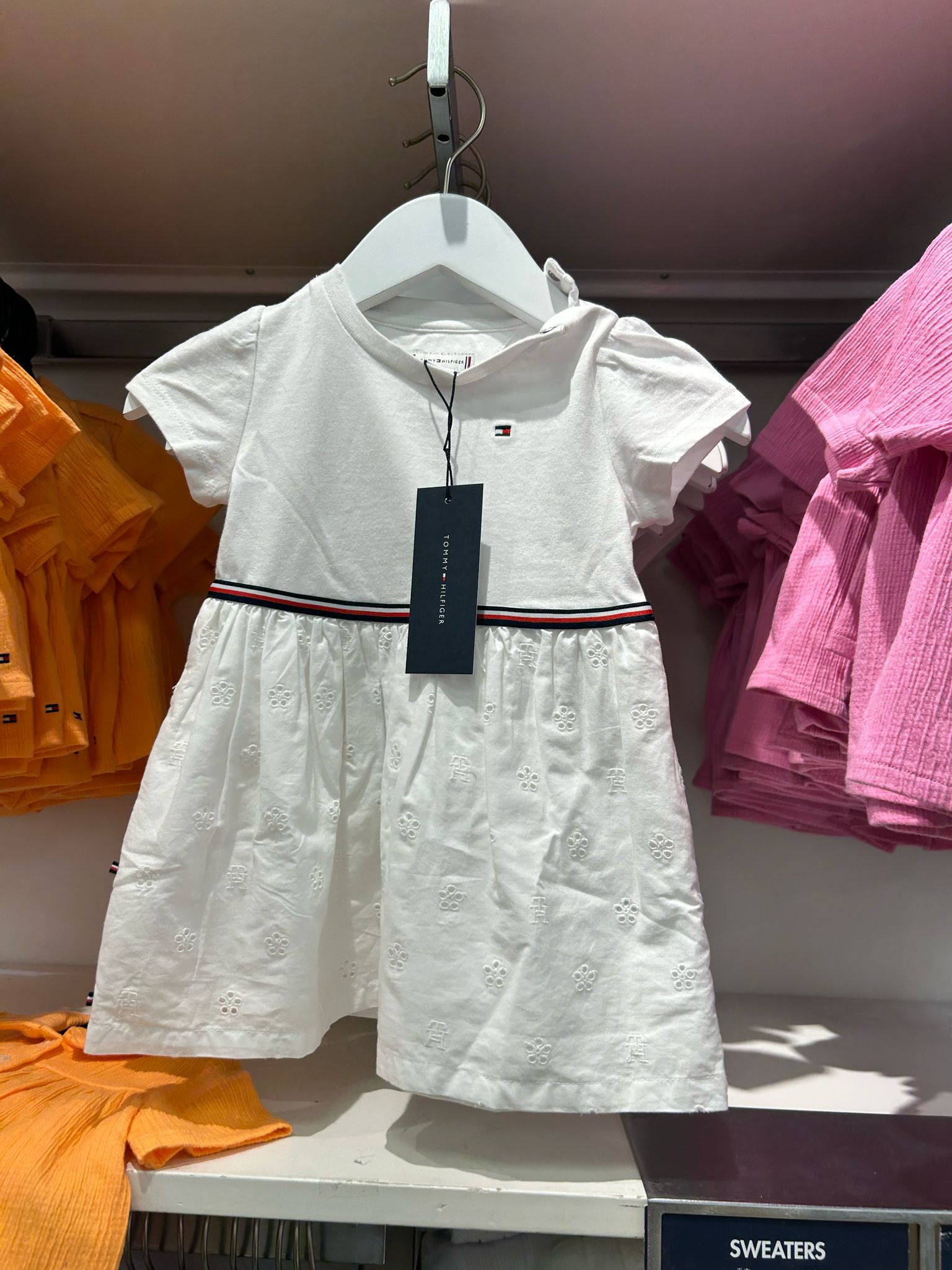 Tommy Baby Girls' Embroidered Eyelet Dress