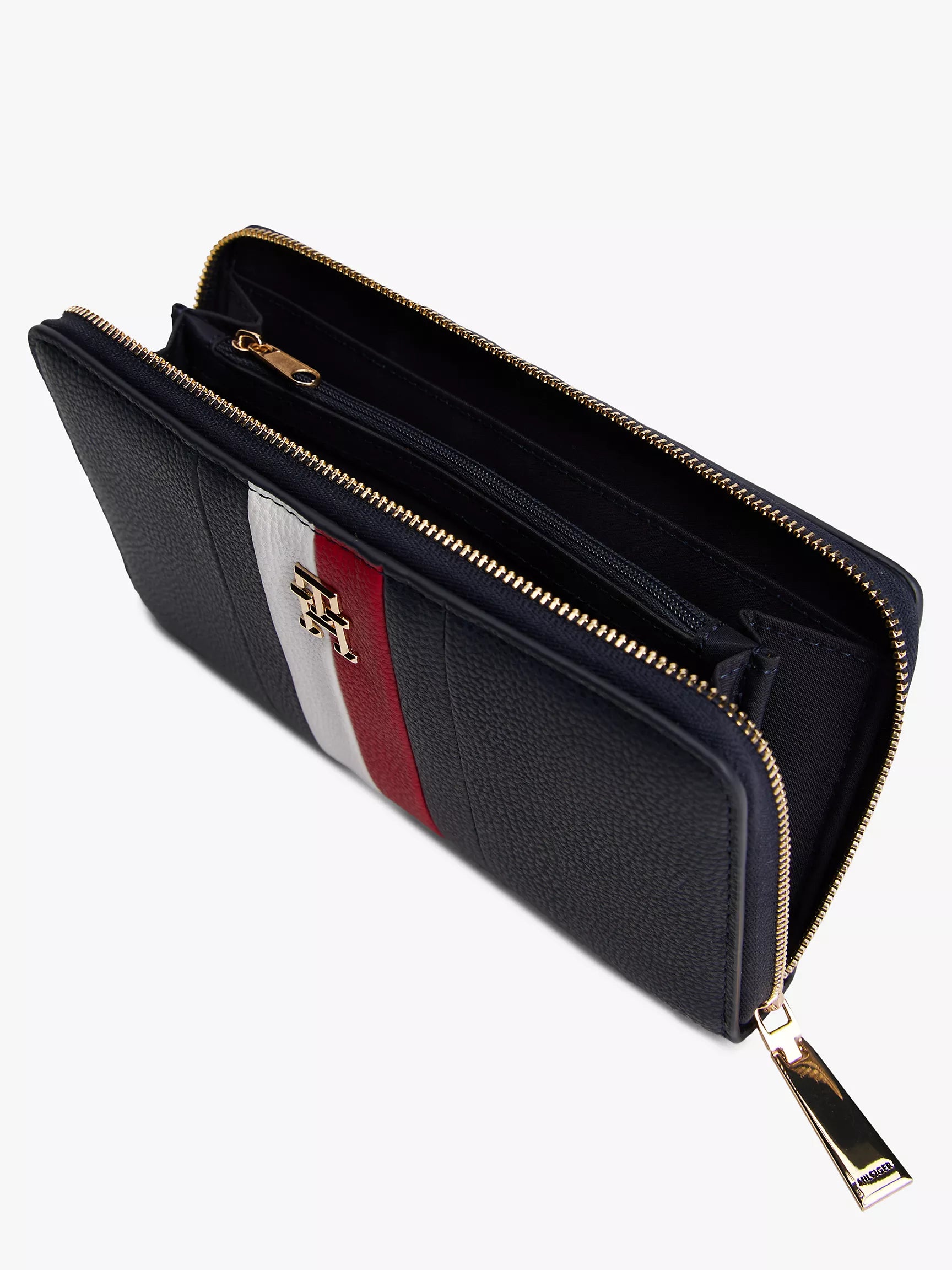 Womens' Tommy Signature Stripe Zip Wallet