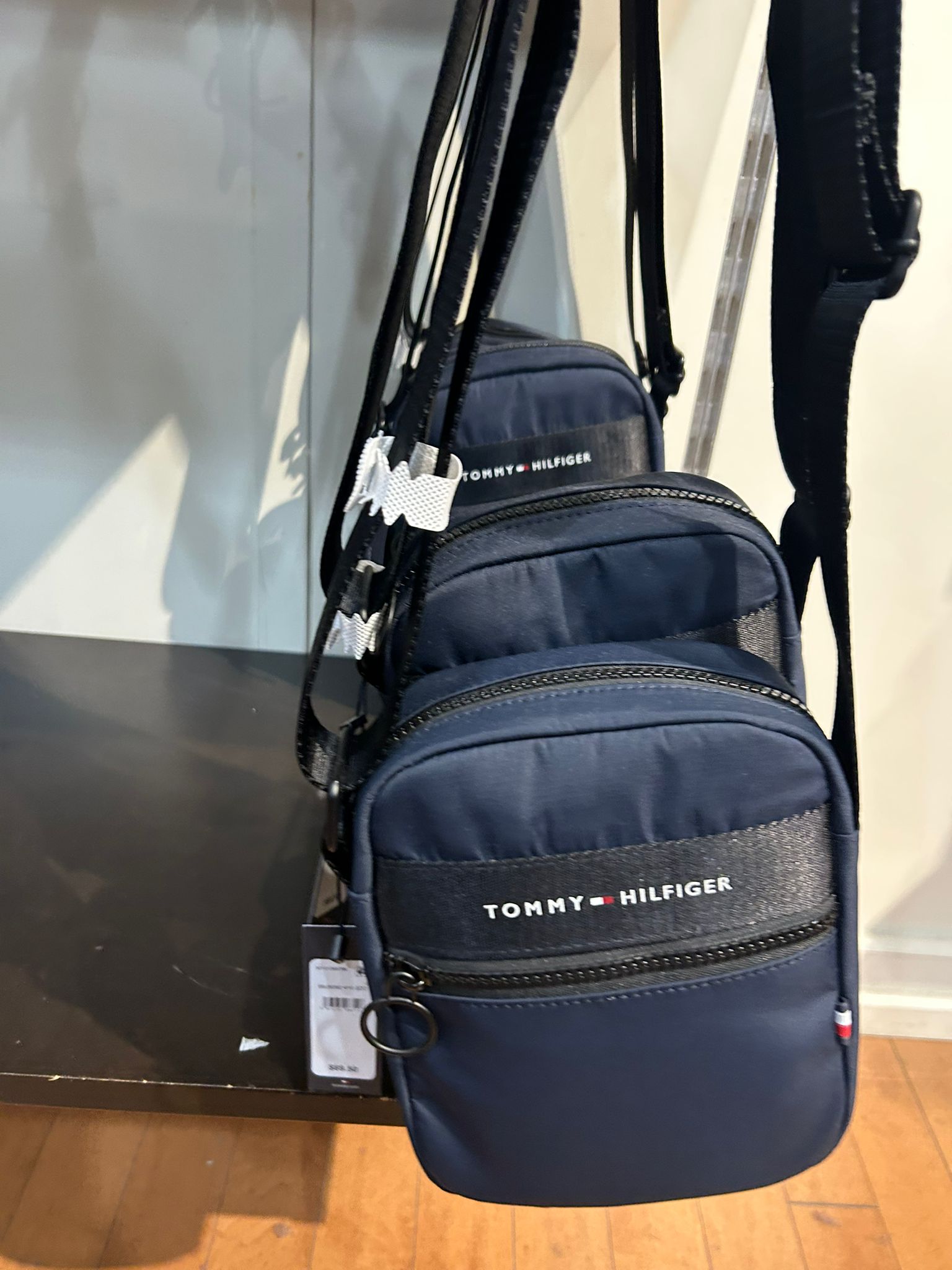 Mens' Tommy Logo Mini Reporter Bag Navy