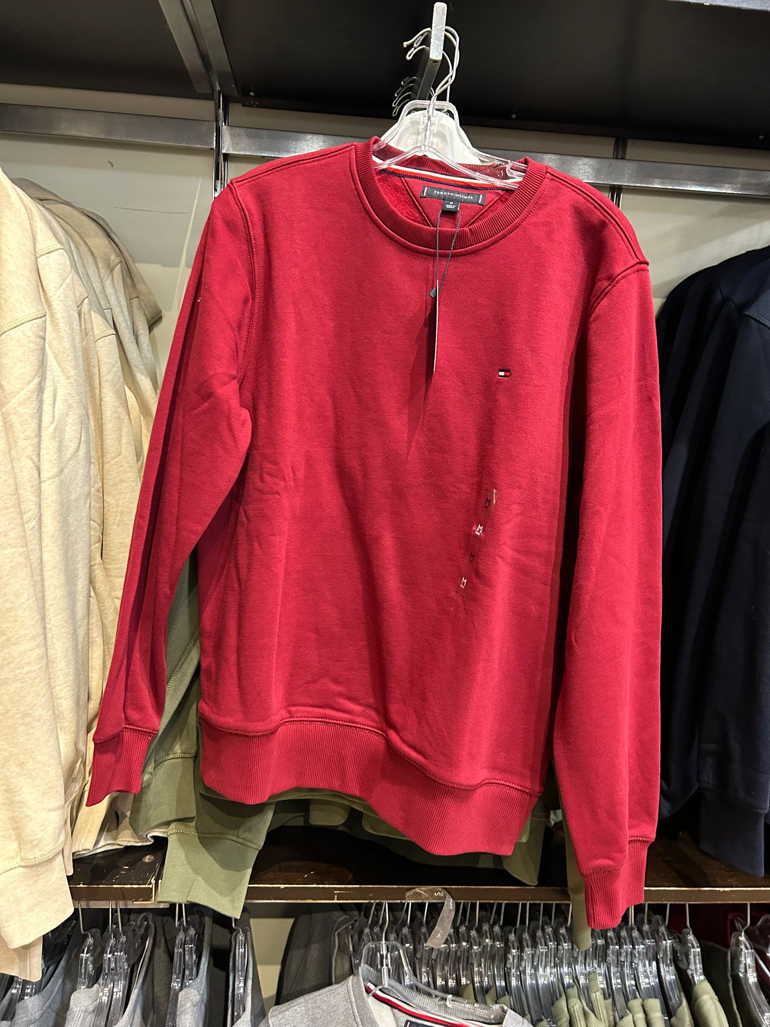 MENS' Tommy Essential Crewneck Sweatshirt Rouge