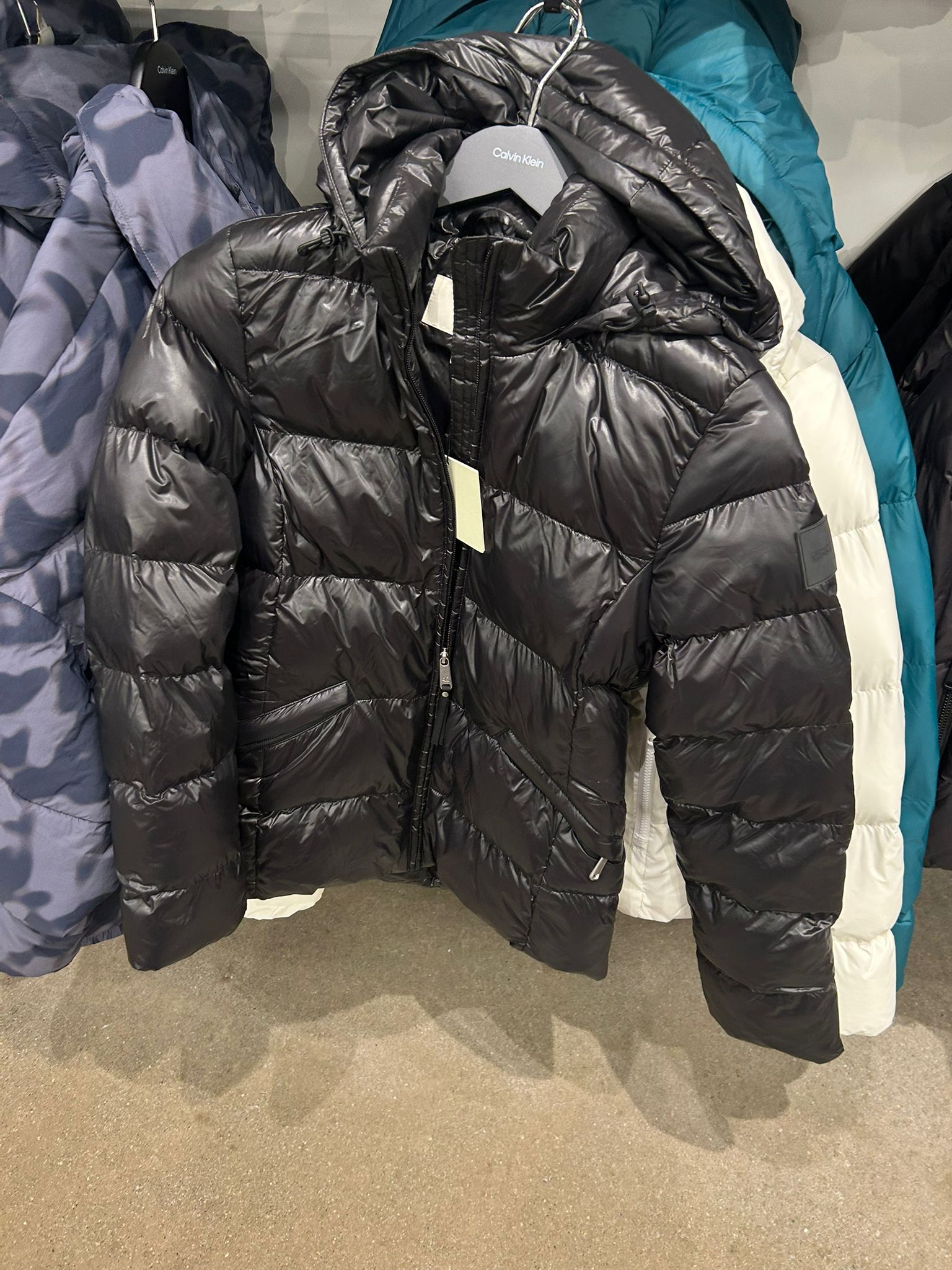 Calvin Klein Womens' Slim Puffer Jacket Black