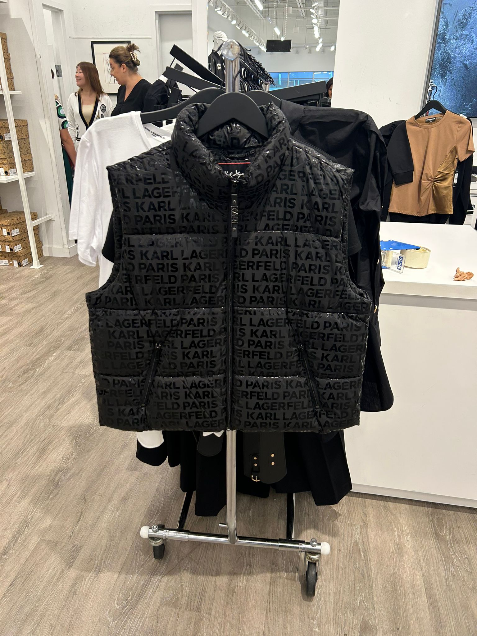 Womens' TONAL LOGO PUFFER VEST Karl Lagerfeld Paris