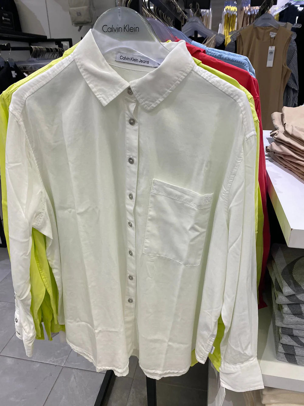 Womens' Calvin Klein Boyfriend Fit Button Down Shirt