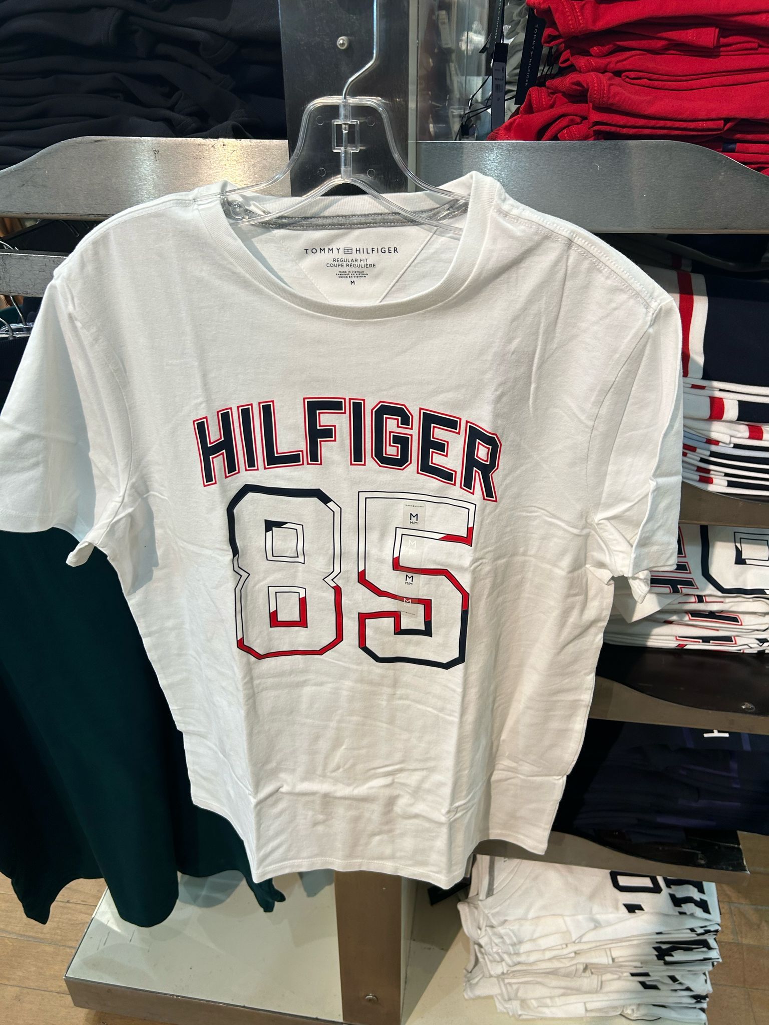 TOMMY MEN Hilfiger 85 Logo T-Shirt/ WHITE