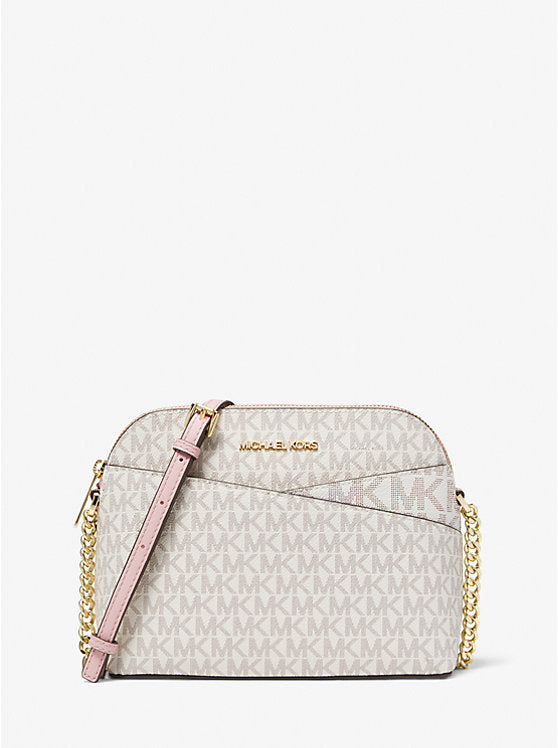 Michael Kors Women Jet Set Travel Medium Logo Dome Crossbody Bag