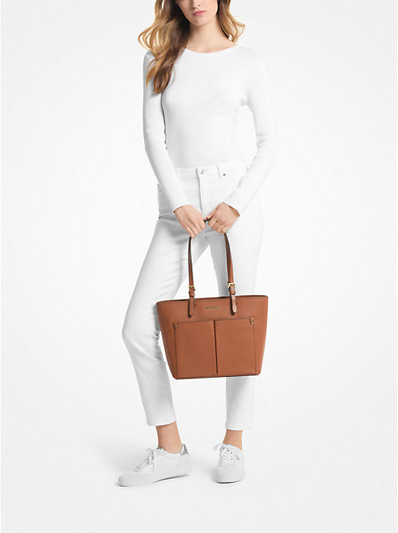 Michael Kors WOMENS' Jet Set Medium Pocket Tote Bag LUGGAGE