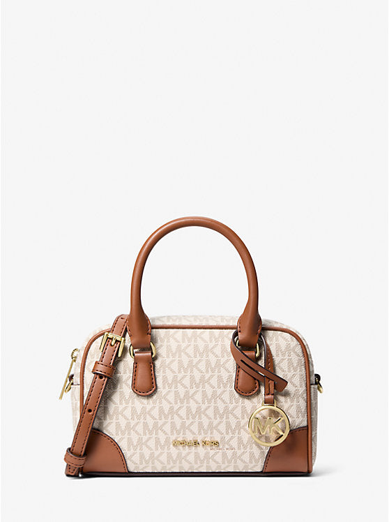 Michael Kors WOMENS' Thompson Extra-Small Signature Logo Convertible Satchel VANILLA