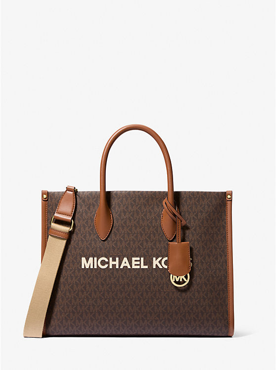 Michael Kors WOMENS' Mirella Medium Signature Logo Tote Bag