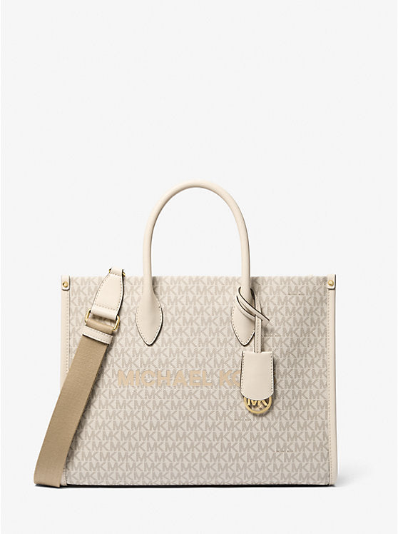 Michael Kors WOMENS' Mirella Medium Signature Logo Tote Bag/