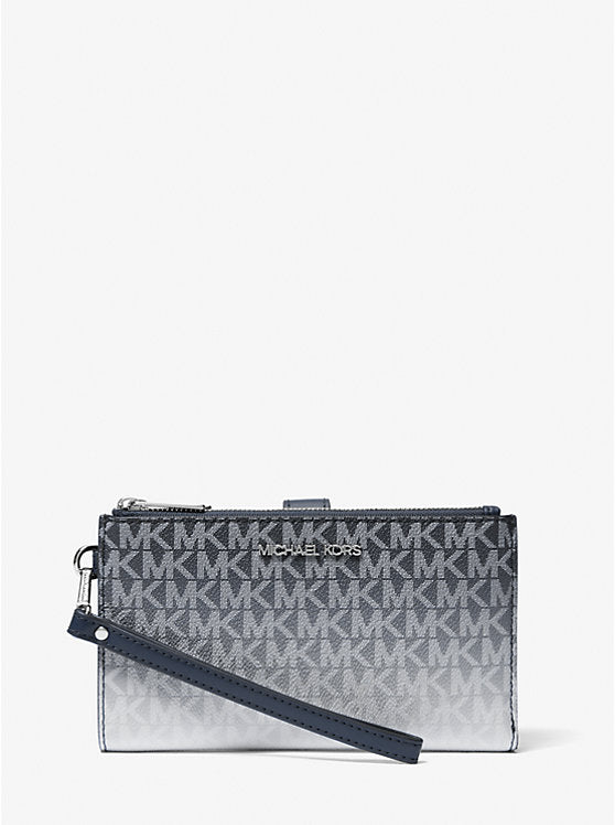 Michael Kors Womens' Jet Set Large Ombré Signature Logo Wristlet