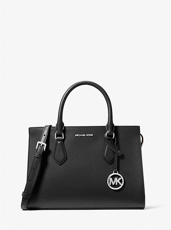 Women's Michael Kors Sheila Medium Satchel BLACK