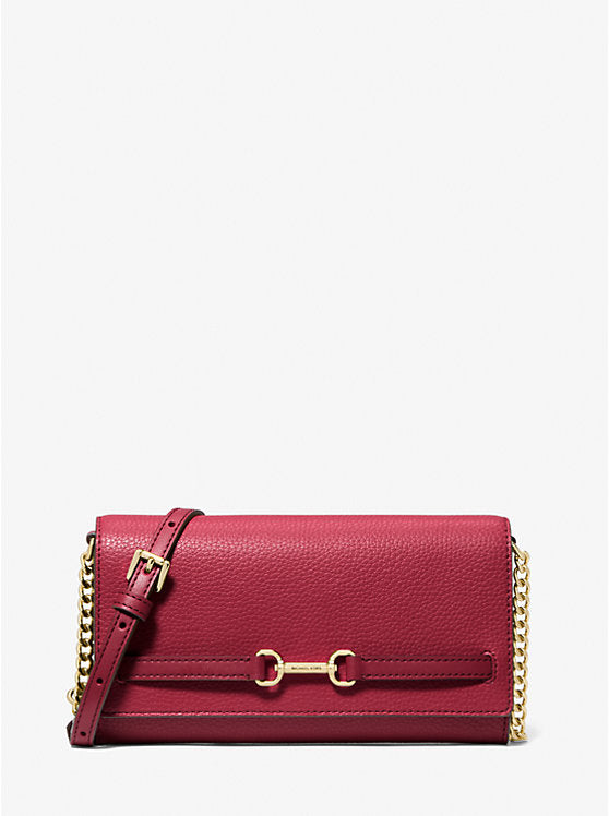 Michael Kors WOMENS' Carson Large Pebbled Leather Convertible Crossbody Bag Cheery